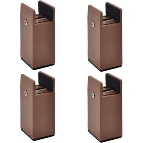 Möbelbeine – 4er-set Verstellbare Möbelfüße Zur Höhenanpassung – Braun – Höhe 100 Mm – Passend Für Möbel Mit Einer Dicke Von 10–37 Mm