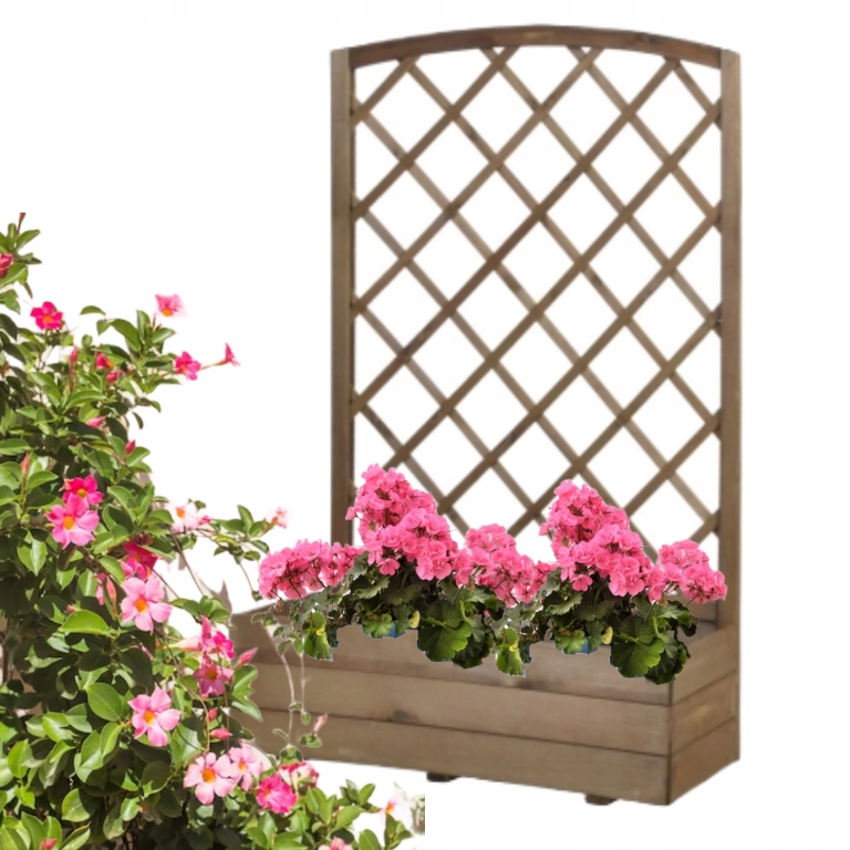Gartenkübel Aus Holz Mit Rankgitter, 40 X 90 X 140 Cm