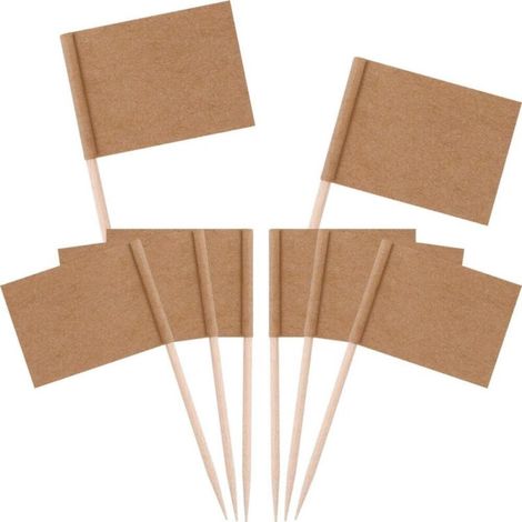 Kraftpapier-fahne Für Zahnputzmittel, 100 Stück Käse-marker, Kuchen-etiketten Aus Kraftpapier Für Hochzeitsfeier, Weihnachten, Halloween Und Ostern