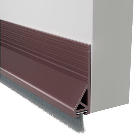 Türdichtung Mit Bürste Für Außen- Und Innentüren, Schalldämmend, Winddicht Und Staubabweisend (100 Cm, Braun)