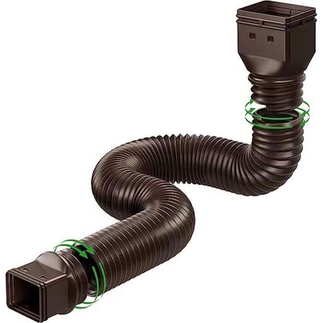 Flexible Regenrohrverlängerungen Für Dachrinnen, Ausziehbare Verlängerung Von 21 Auf 60 Zoll, Dachrinnenverbinder, Regenwasserablauf (braun)