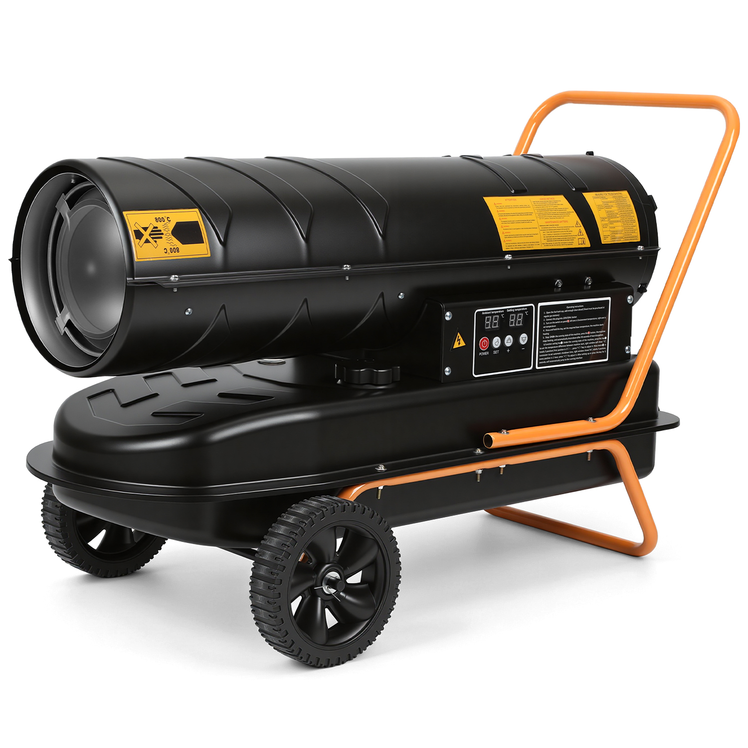 Tolletour Heizkanone Dieselheizgebläse Dieselheizer 30kw Diesel Heißluftgenerator 220v 38l Tank, Digital Bauheizer Ölheizgebläse Für Baustellen Und Gewerbe