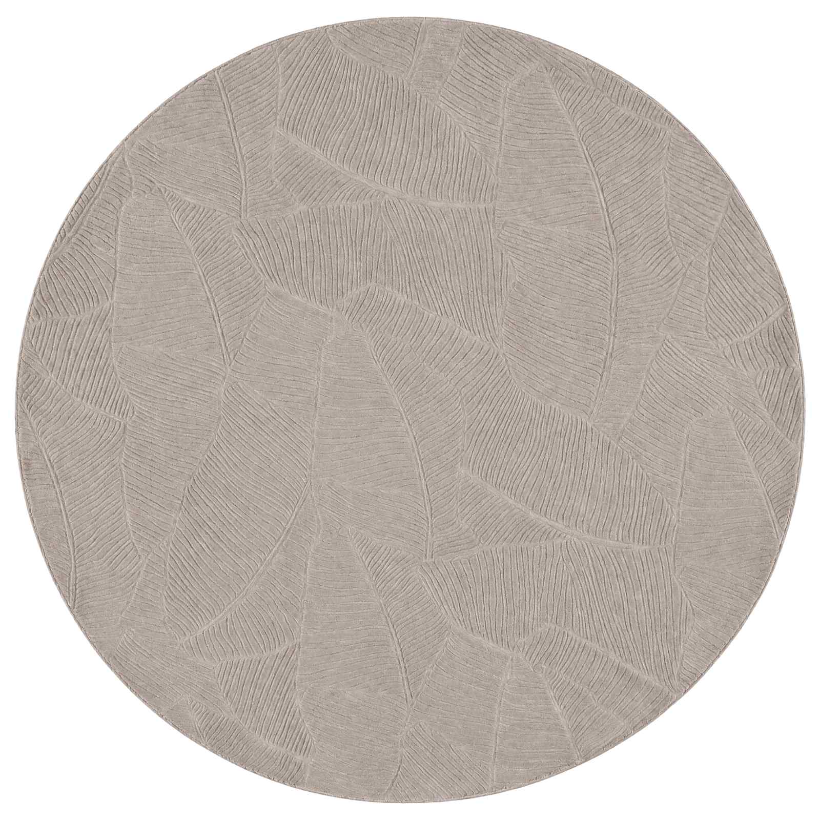 Teppich Iza Beige Ø 160 Cm 100% Polyester Kurzflor Vidaxl