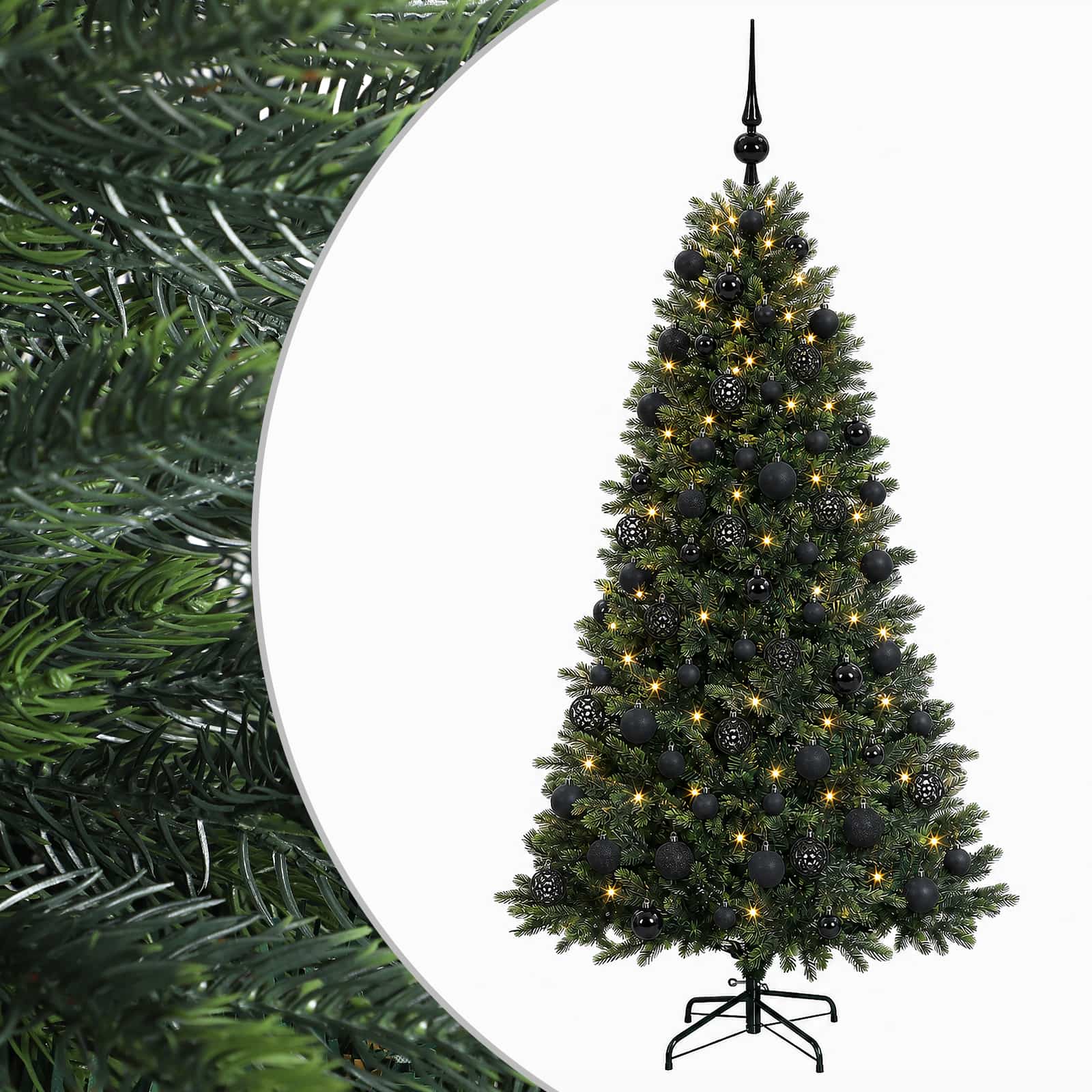 Künstlicher Weihnachtsbaum Mit Kugel 240 Cm 300 Leds Vidaxl