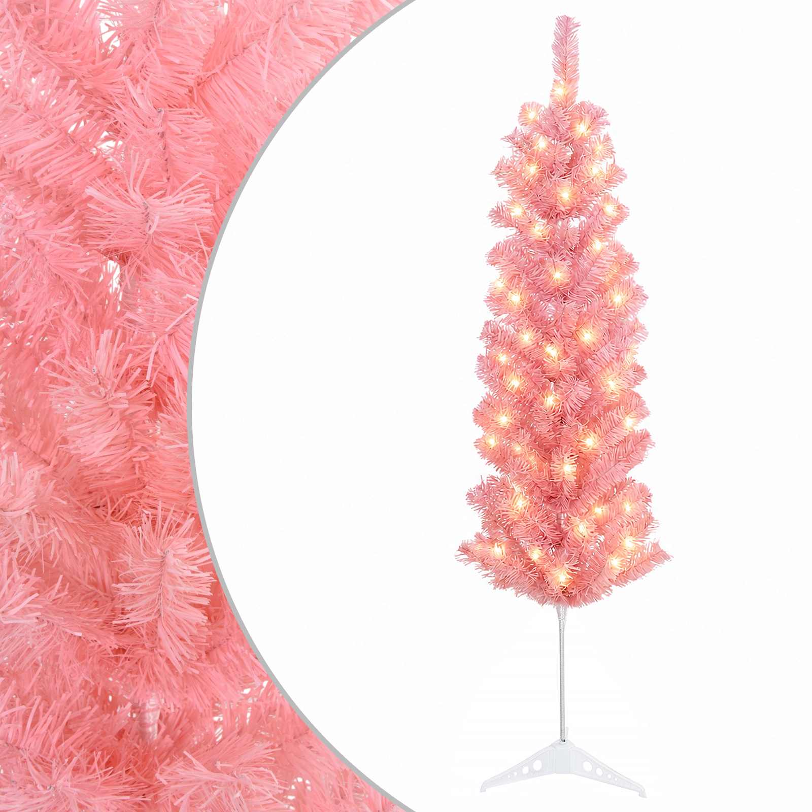 Künstlicher Schlanker Weihnachtsbaum 150 Cm 150 Leds Vidaxl
