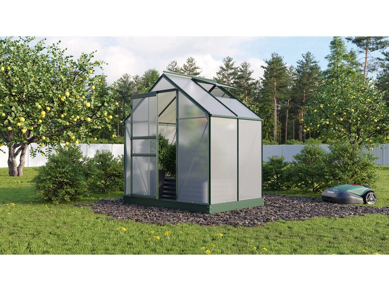 [neuwertig] B-ware Vitavia Gewächshaus Planet 2500 Schwarz Garten Gewächshaus 2,5m² Fundamentrahmen