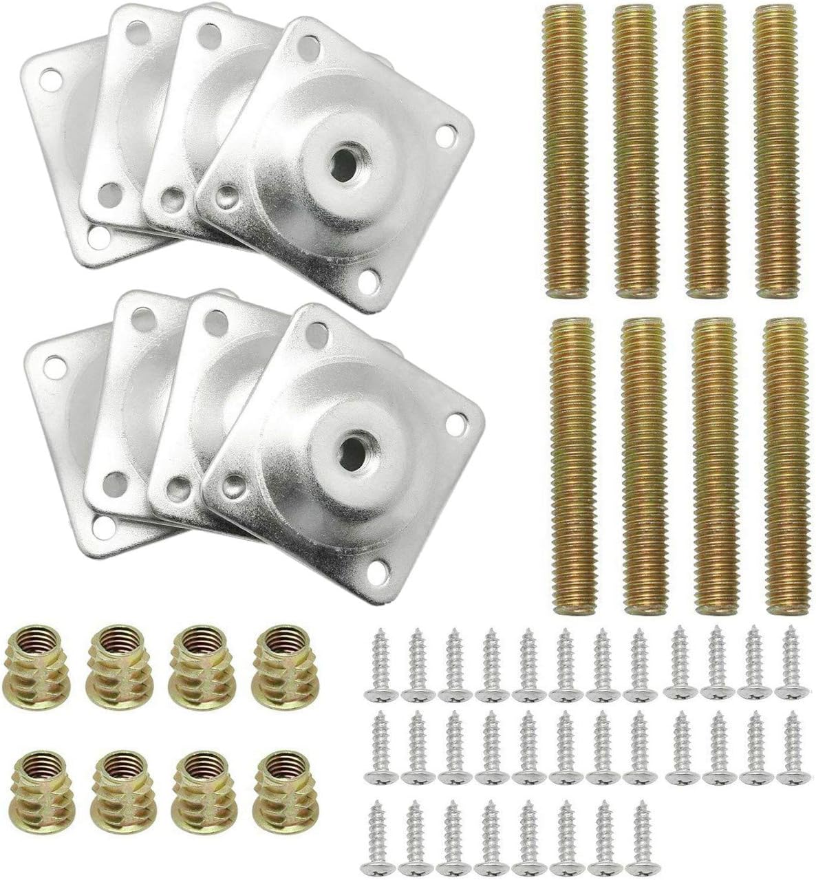 Sets Mit 8 Möbelbein-montageplatten Und Schrauben Für Möbel, Sofas Und Tischsitze