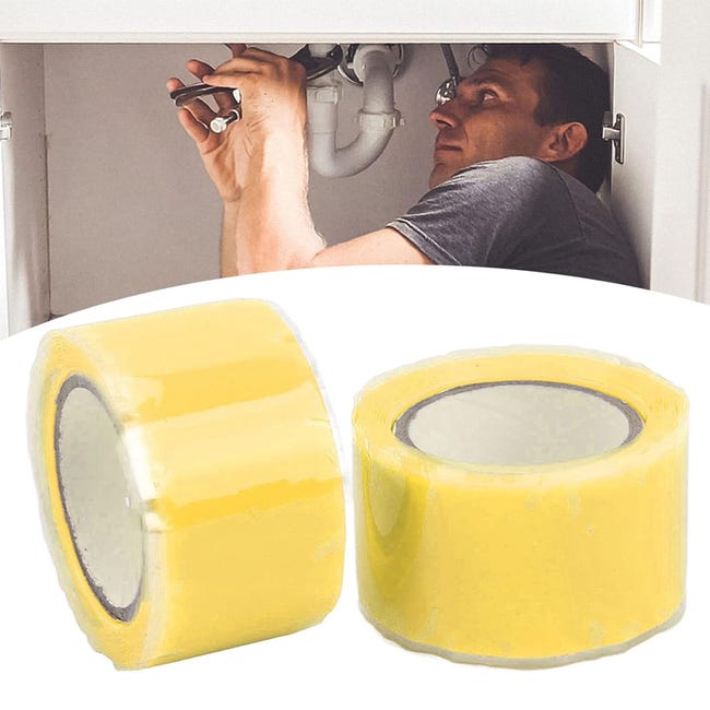 Rollen Gelbes Silikonband Für Autos, Wasserdicht, Isolierend, Hochtemperaturbeständig, Kabelreparatur, Flexibel, Wasserabweisend, Selbstverschweißend