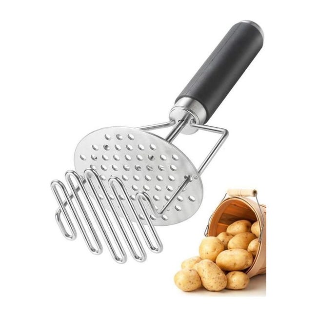 Kartoffelstampfer Aus Edelstahl, Küchenhelfer Für Kartoffelpüree Und Anderes Gemüse