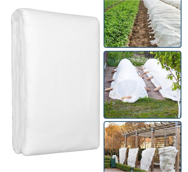 Weiße Pflanzenabdeckung, 2 X 10 M, Frostbeständige Vliesabdeckung Für Herbst Und Winter, Geeignet Für Grünpflanzen.