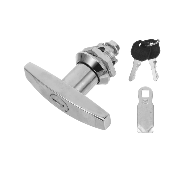T-griff-schloss Mit Schlüsseln, Sicheres Zink-schrankschloss, Hochfester Verriegelungsmechanismus Für Schubladen Und Aktenschränke, 1 Stück