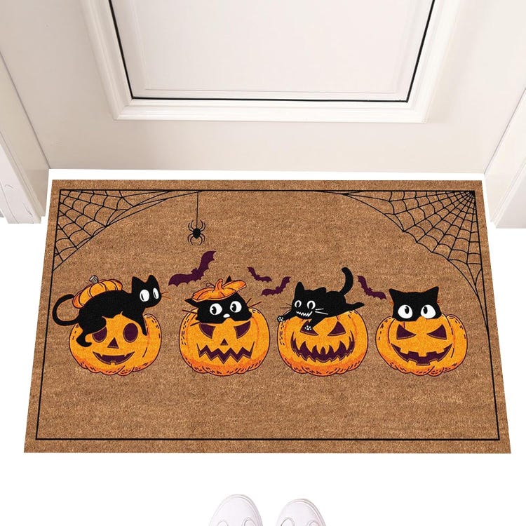 Halloween-fußmatte (universell) – Bodenmatte – Rutschfeste Fußmatte – Dekorative Eingangsmatte Für Halloween, 60 X 40 Cm