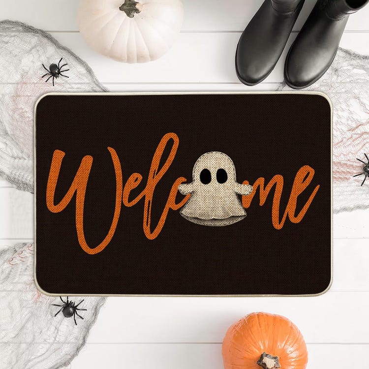 Halloween-geister-fußmatte – Saisonale Dekoration – Fußmatte Für Drinnen Und Draußen – 40 X 60 Cm