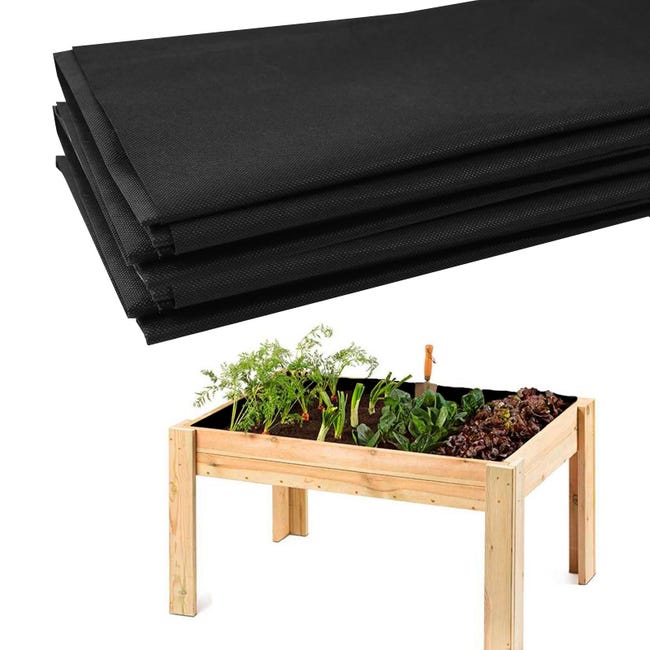 Pflanzkübel-einlage Für 63" X 82" Hochbeete — Atmungsaktive Schwarze Vlies-einlage Für Pflanzgefäße