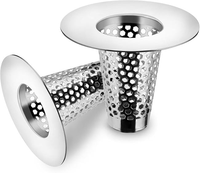 2-teiliges Set Konischer Spülbecken-siebe, Duschhaarfänger, Badewannen-abflusssieb