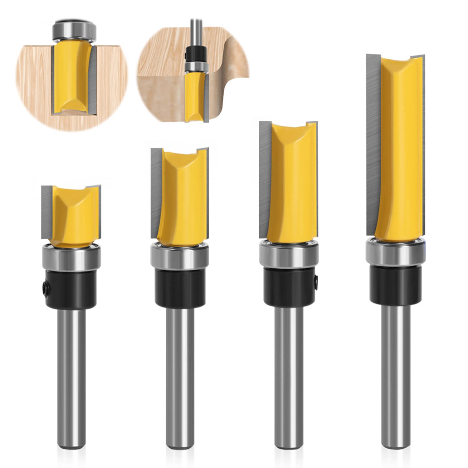 4er-set 8-mm-fräser, Metallfräser Für Holz, Für Massivholz, Professionelles Schneidwerkzeug Für Spanplatten, Mdf