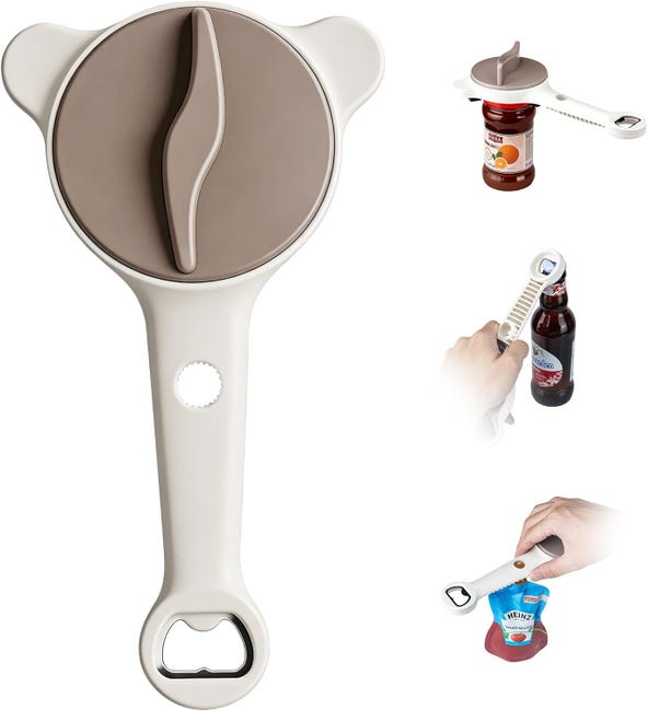 4-in-1-glasöffner, Flaschenöffner, Deckelöffner Für Schwache Hände, Verstellbarer Flaschenöffner, Geeignet Für Gläser