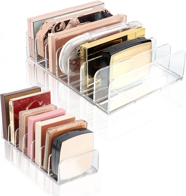 Set Mit 2 Kosmetikpaletten-organizern Mit 7 Fächern, 2 Größen, Für Schminktisch Und Badezimmer