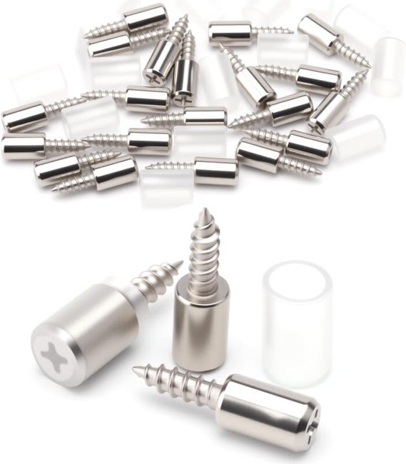 20-teiliges Regalträger-set, Regalstifte Mit Gummischutz, Regalträger, Schrankregalträger, Selbstschneidende Schrauben
