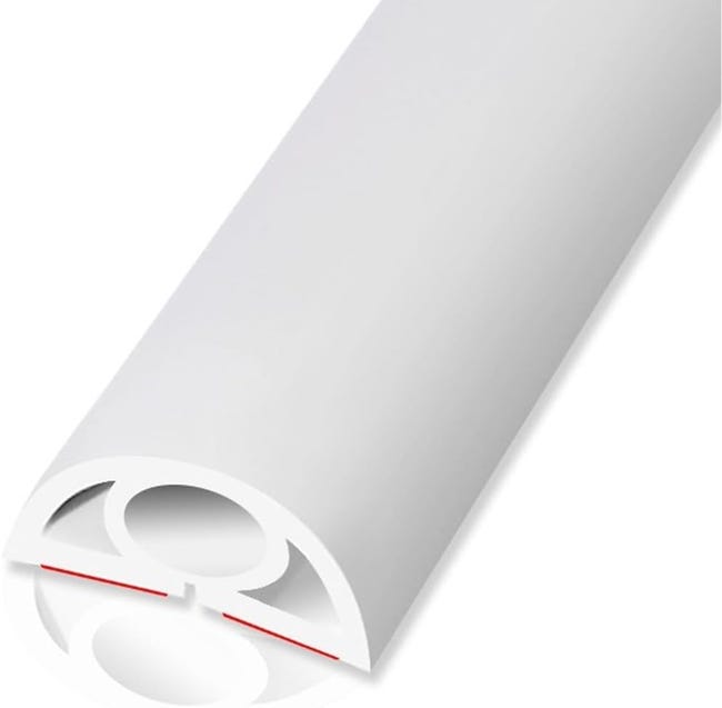 Pvc-kabelkanal, Bodenkabelschutz, Kabelorganisator, Einfach Zu Installieren, Weiß, 1 M