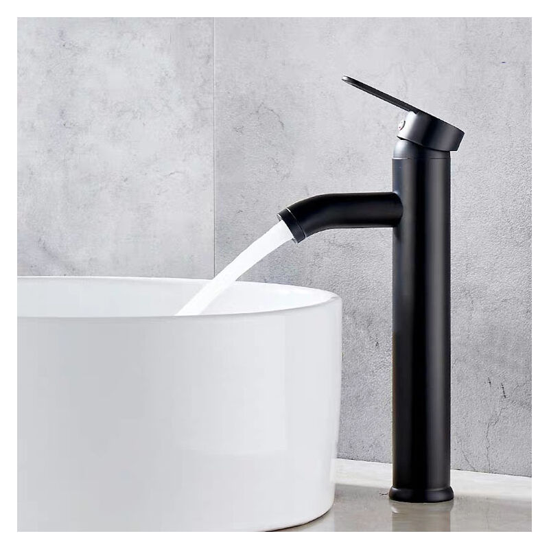 Waschbeckenarmatur, Badezimmer Mit Hoher Waschtischarmatur Für Waschbecken Oder Badezimmerwaschbecken, Heiß Und Kalt Verstellbare Waschtischarmatur (schwarz)