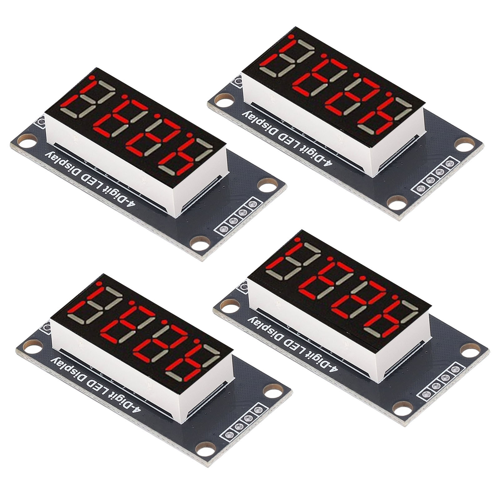 Module Affichage Tube Numérique, 4 Jeux Chiffres Led 7 Segments 0,36 Pouces, Puce Entraînement Tm1637 Rouge Mra110b