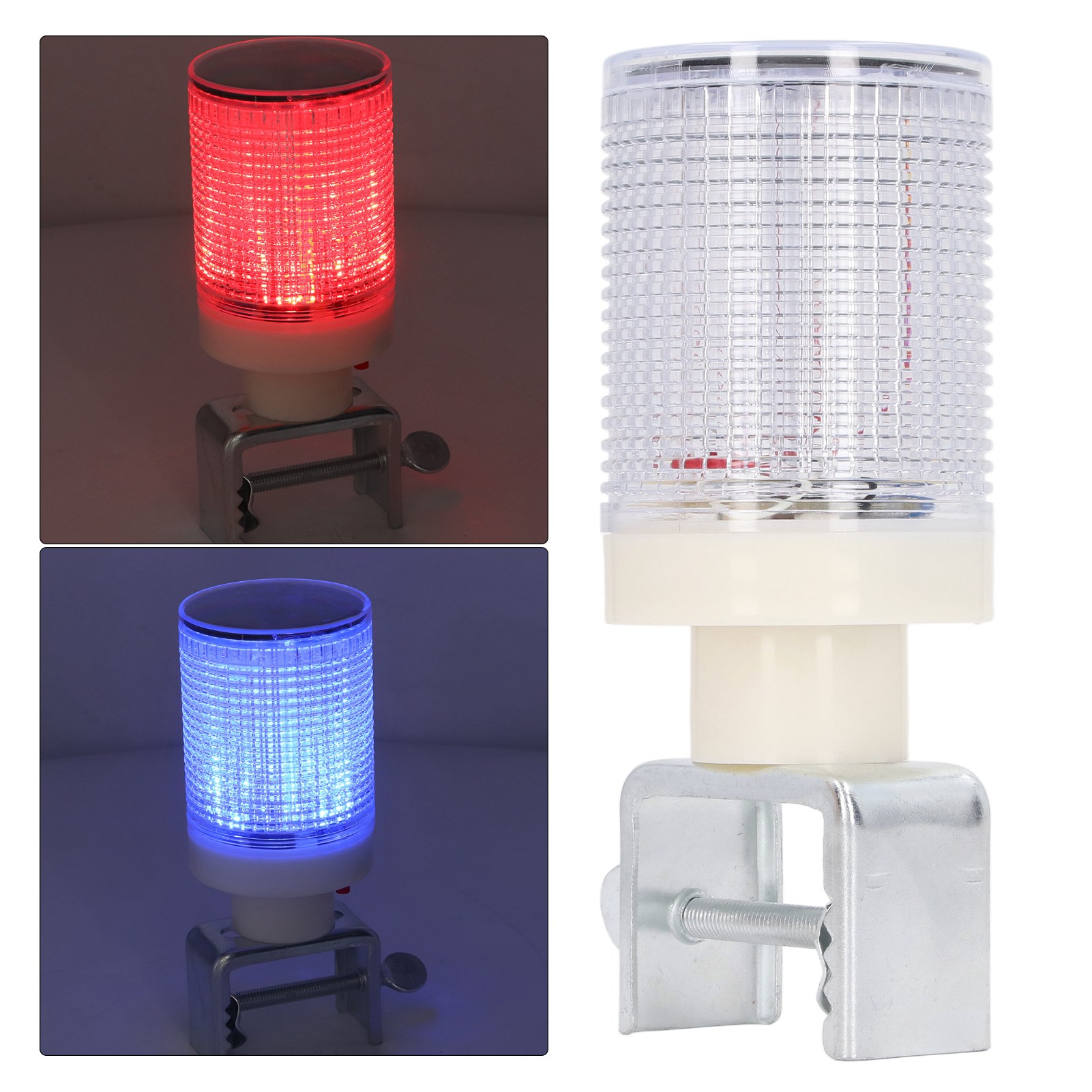 Lampe Avertissement Solaire Led Rouge Bleu, Panneau Alarme Clignotant, Lumière Stroboscopique Construction Routes Nuit