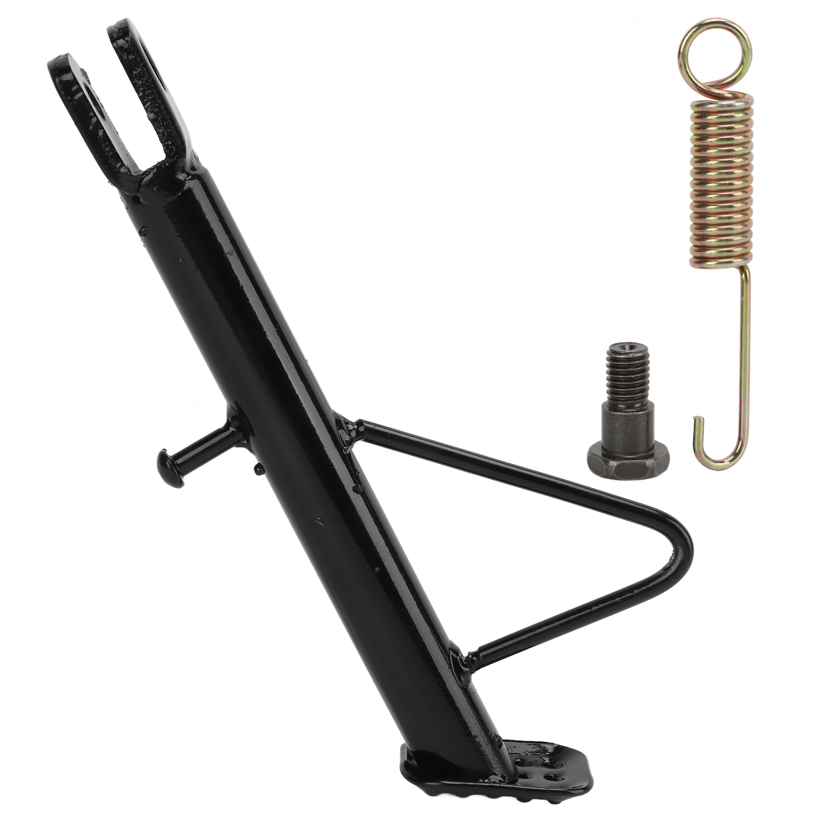 Béquille Moto Inox, Support Pied Stationnement Antidérapant Noir Pour Scooter 20cm