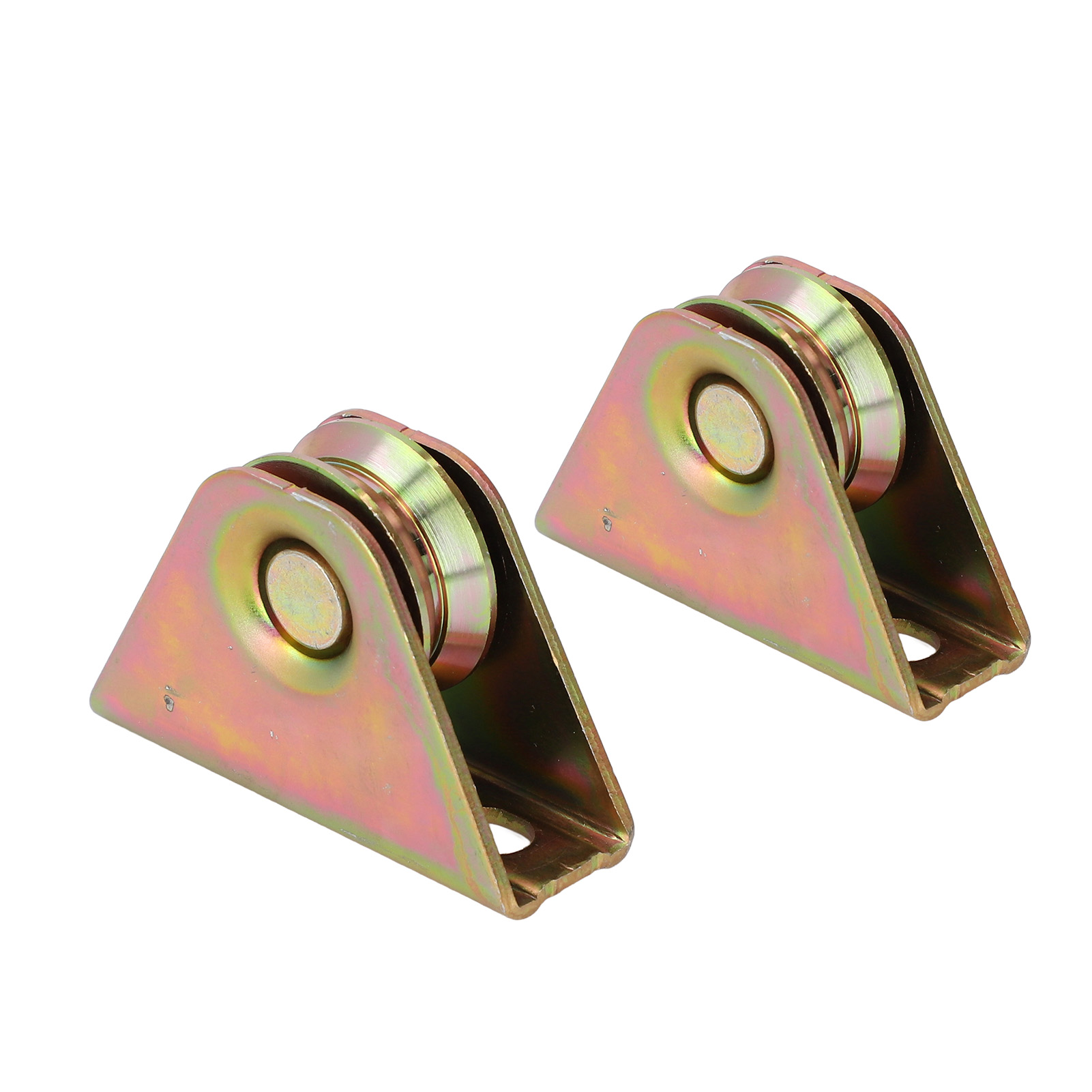 Poulie Roue Rainure En V, 2 Pièces, 38mm, Rail Voie Acier Allié Galvanisé Fixe Pour Industrie