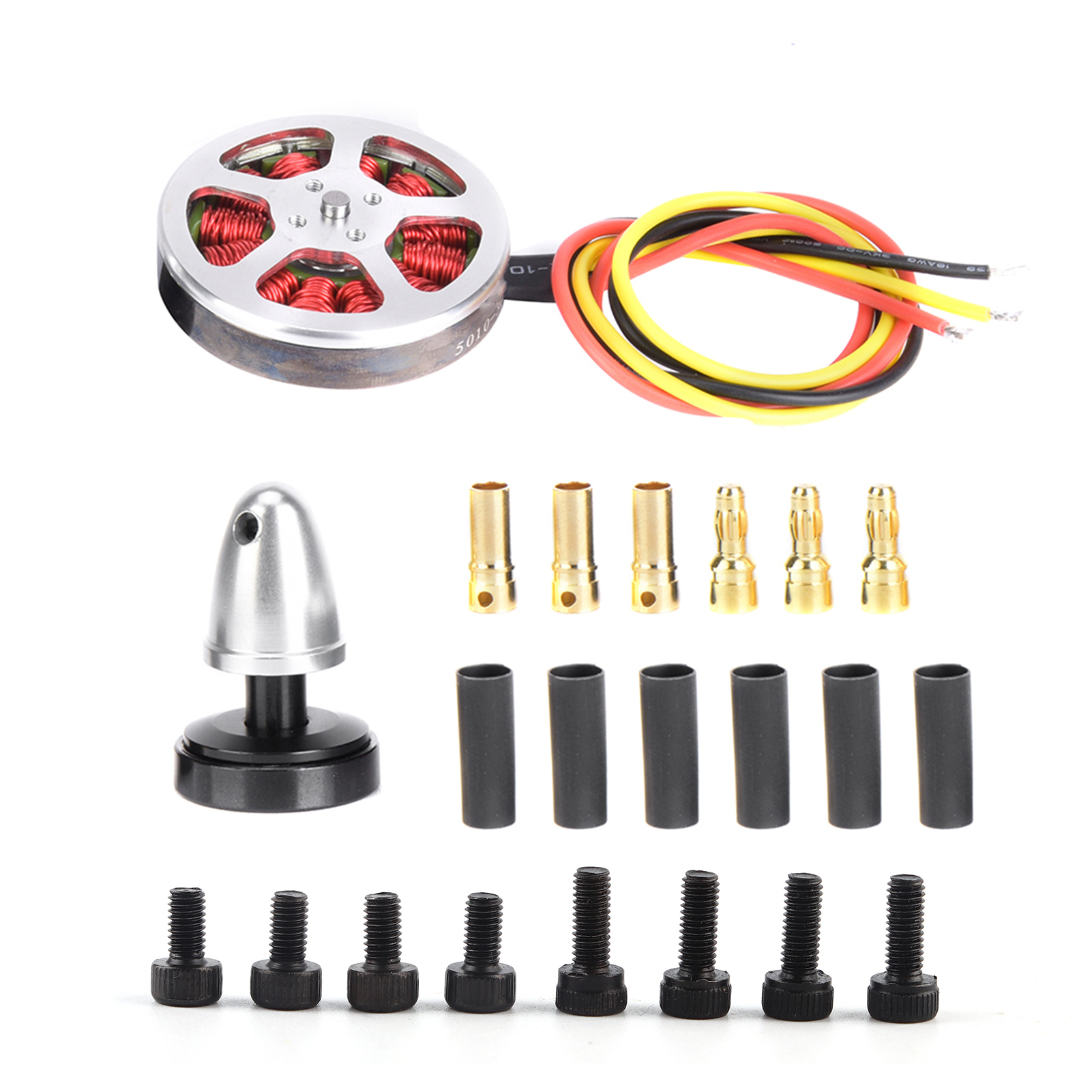5010-360kv 1 Pièce Métal Extérieur Grande Charge Multiaxes Ligne Épaisse Couvercle Creux Double Roulement Moteur Sans Brosse Dent Positive