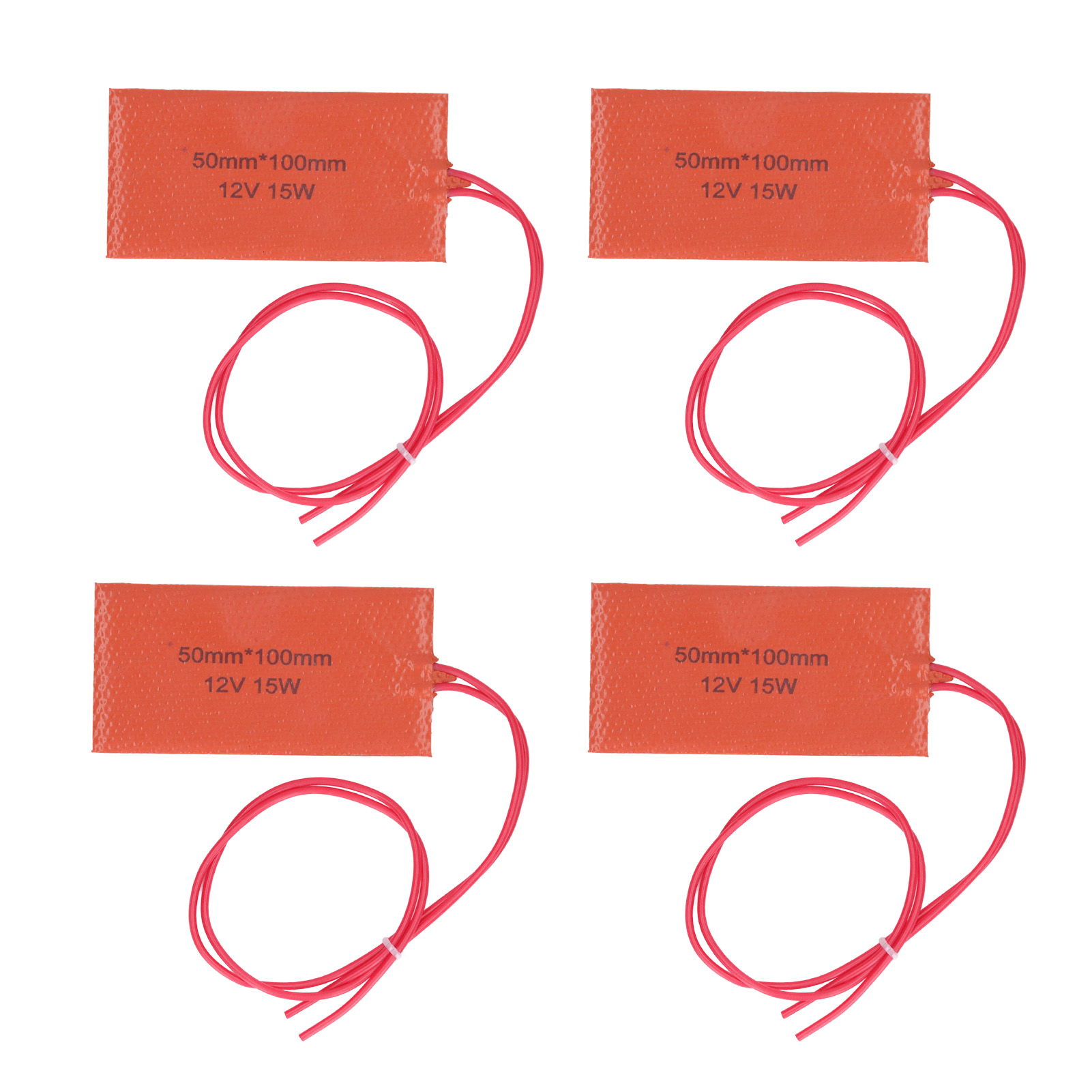 Tapis Chauffant Flexible Caoutchouc Silicone 4 Pièces Pour Couverture Électrique, Tambour Huile 12v 15w
