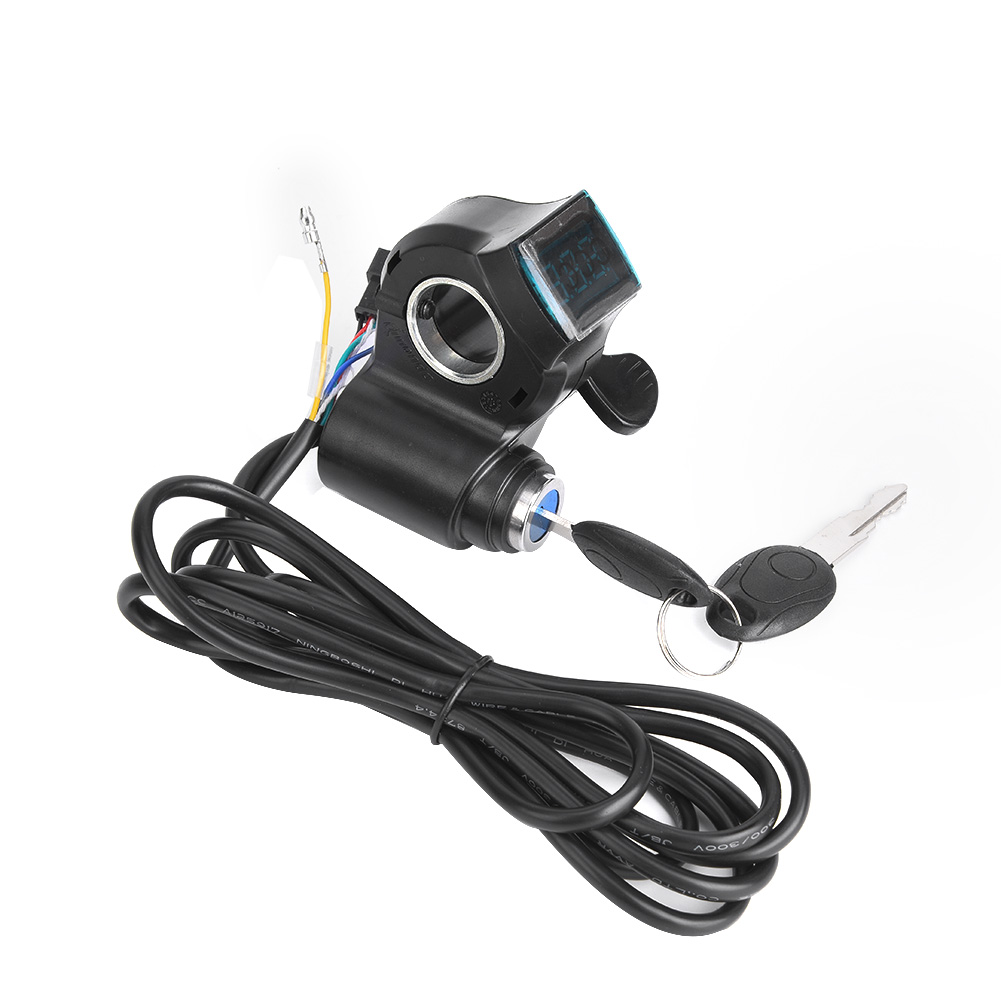 Accélérateur Pouce Vélo Électrique, Affichage Lcd, Interrupteur Alimentation Numérique Tension Batterie Véhicule Électrique