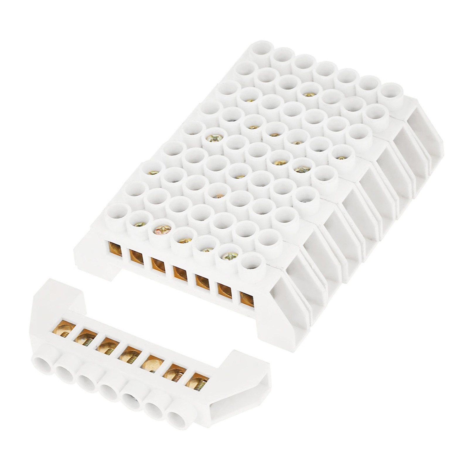 Connecteurs Bornier Laiton, Conception Pont 7 Trous, Fil Distribution Électrique, Vis, 10 Pièces