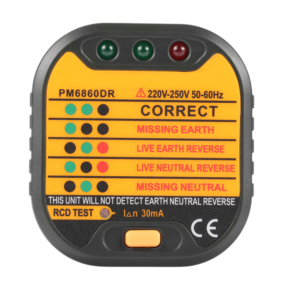 Testeur Électrique Automatique 50-60hz Prise Pour Maison Pm6860dr