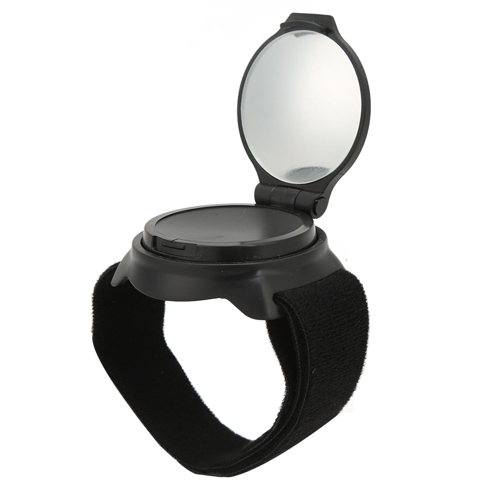 Miroir Vélo Nylon, Sangle Poignet, Design Convexe Noir, Diamètre 5cm, Rétroviseur Vélo Motos
