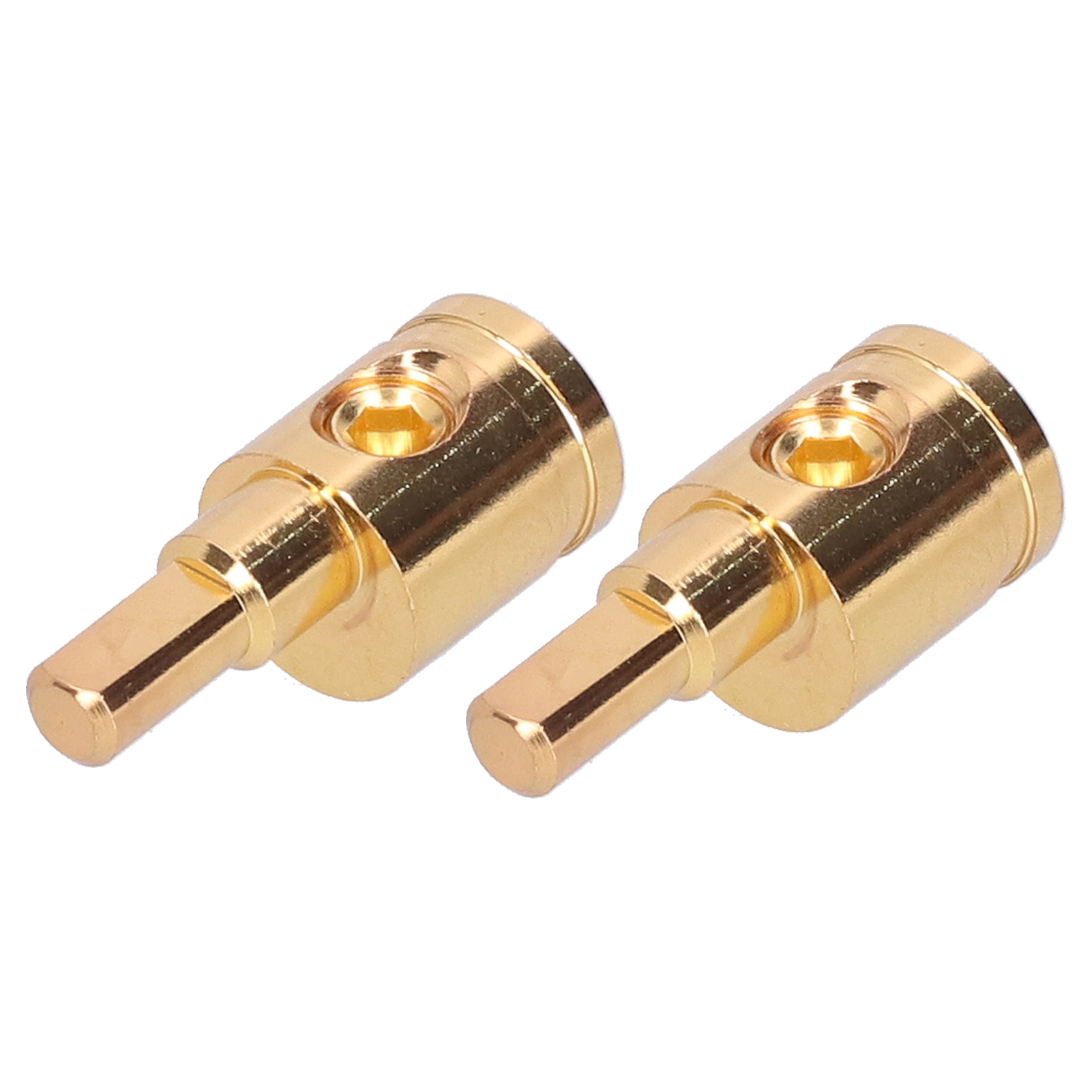 Connecteur Terminal Réducteur Fil 0ga 2 Pièces Cuivre Pur Plaqué Or Pour Amplificateur Auto