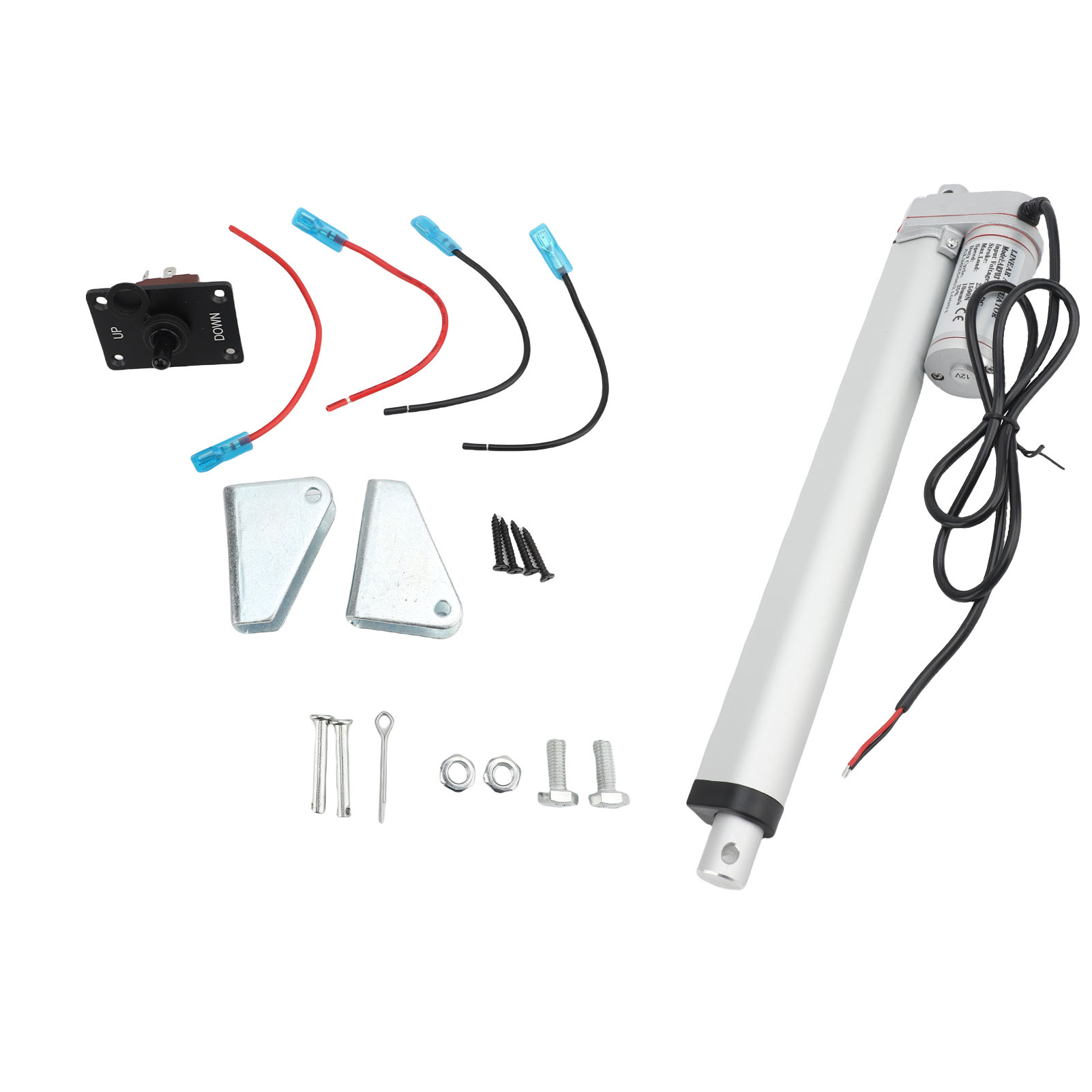 Actionneur Mouvement Électrique 1500n, Poussée Silencieuse Automatique, Petit Linéaire Domotique Extérieur 250mm/9,84 Pouces