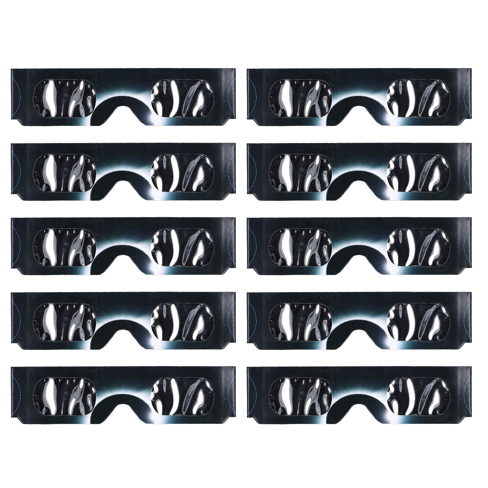 Lunettes Visualisation Éclipse Solaire 10 Pièces, Protection Yeux, Filtre Papier, Observation Taches Solaires Plein Air Type B