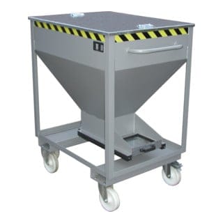 Bauer Silobehälter SRE-D 375, lackiert, Mausgrau