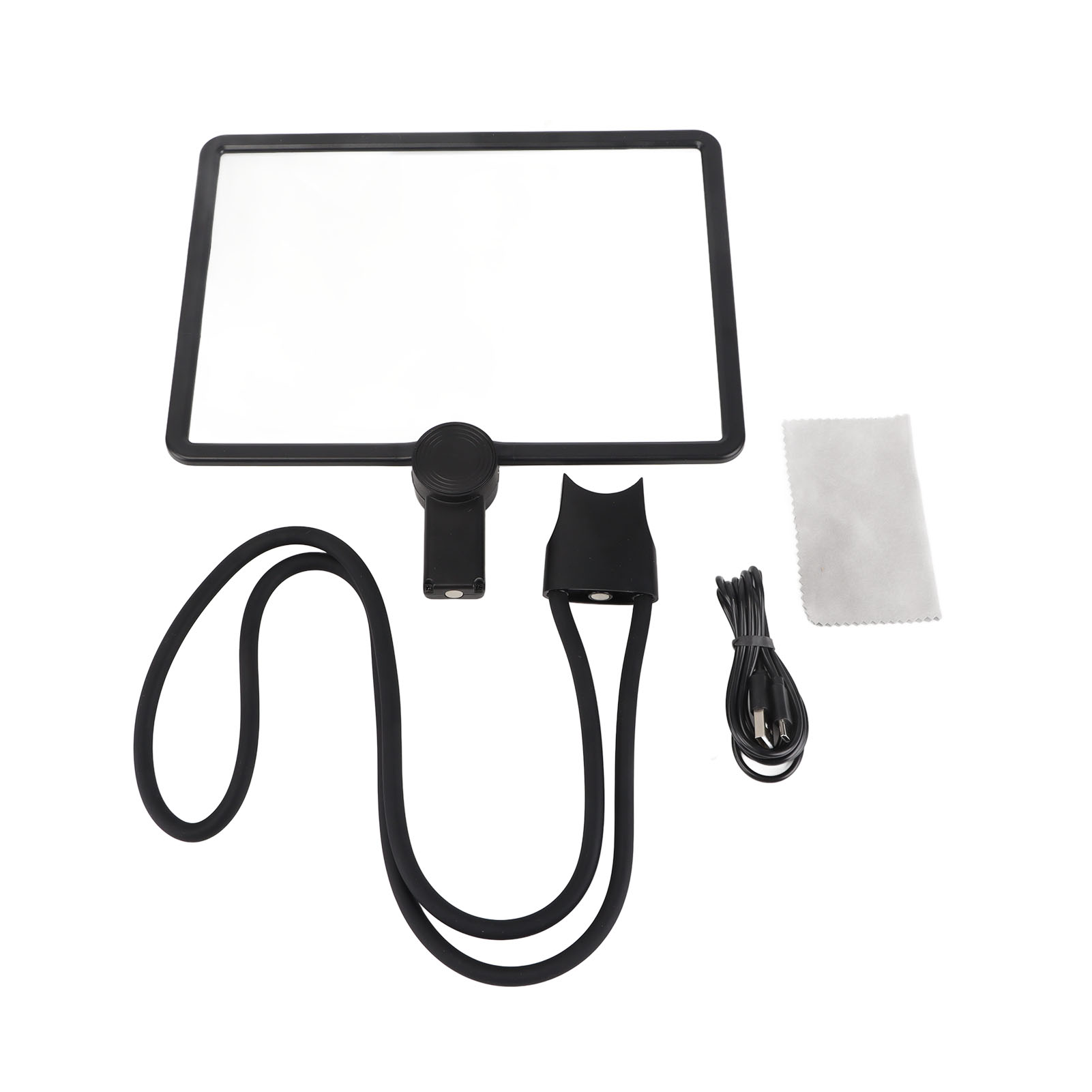 Loupe Acrylique Col De Cygne Détachable Rectangulaire 50 Led Pour Entretien Lecture