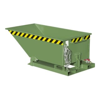 Bauer Späne-Kippmulde SKN 250, lackiert, Resedagrün