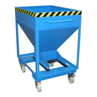 Bauer Silobehälter SRE-D 375, lackiert, Lichtblau