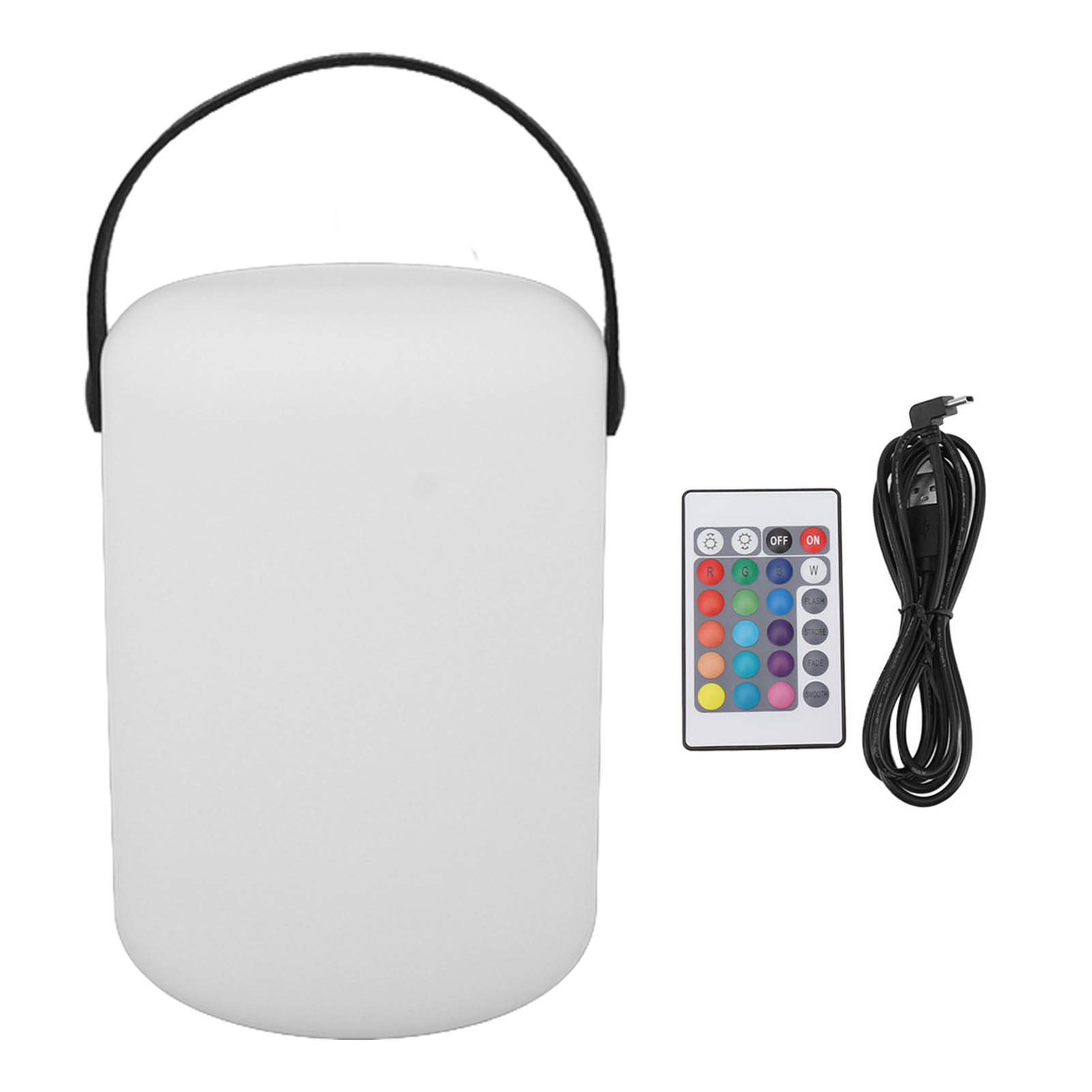 Wiederaufladbare, Tragbare Led-campinglampe Mit Usb-anschluss, 16 Farben, Fernbedienung, Zylindrische Handlaterne Für Schlafzimmer, Wohnzimmer Und Outdoor-aktivitäten