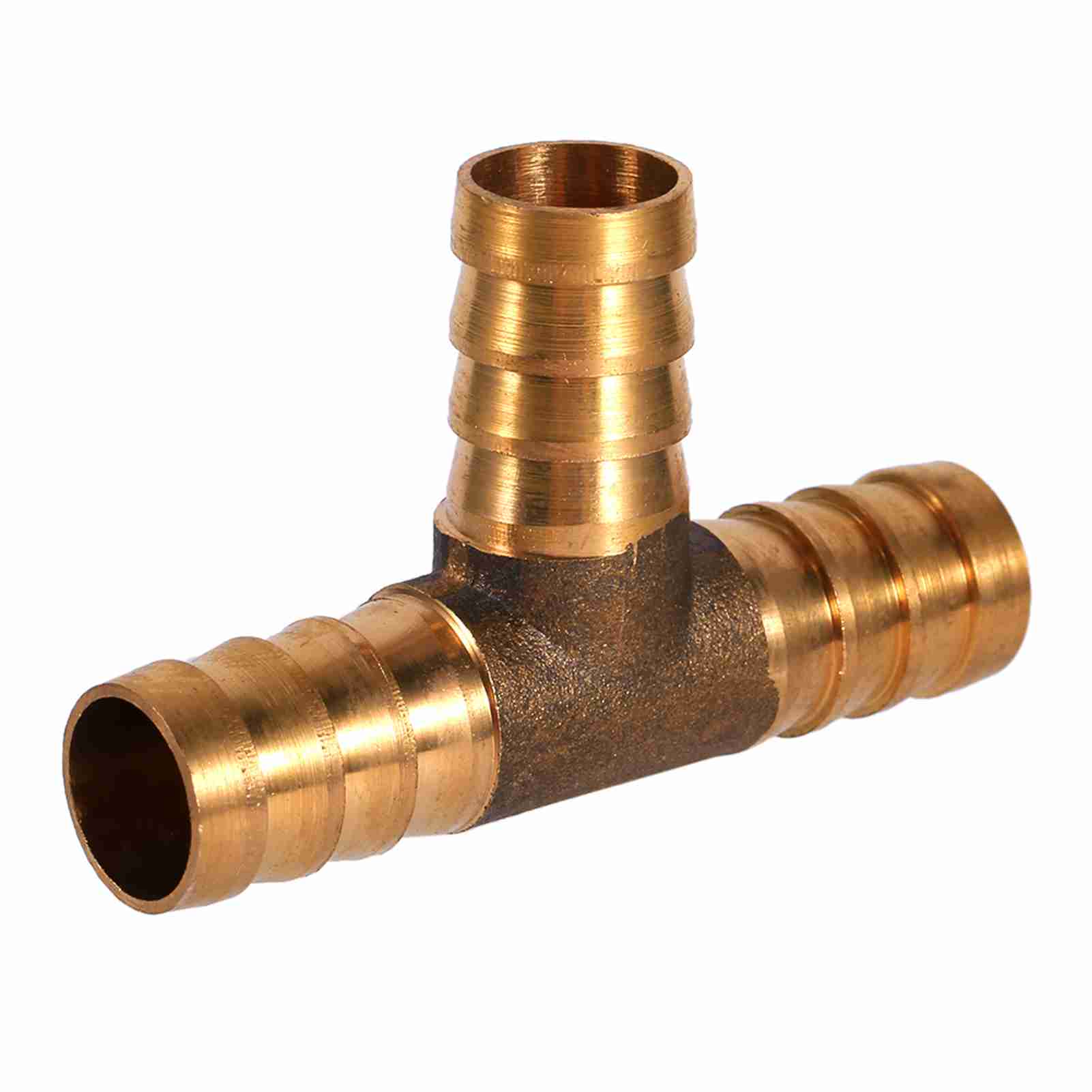 3-wege-t-stück Aus Messing Für Kraftstoffschläuche, 12 Mm, Für Druckluft, Öl Und Gas.