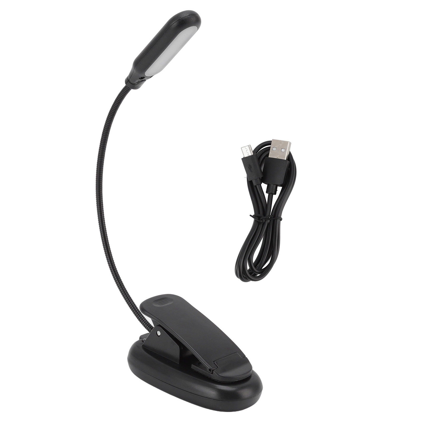 Wiederaufladbare Led-tischklemme Mit Usb-anschluss, Knopf An Der Oberseite Und 3 Stromquellen