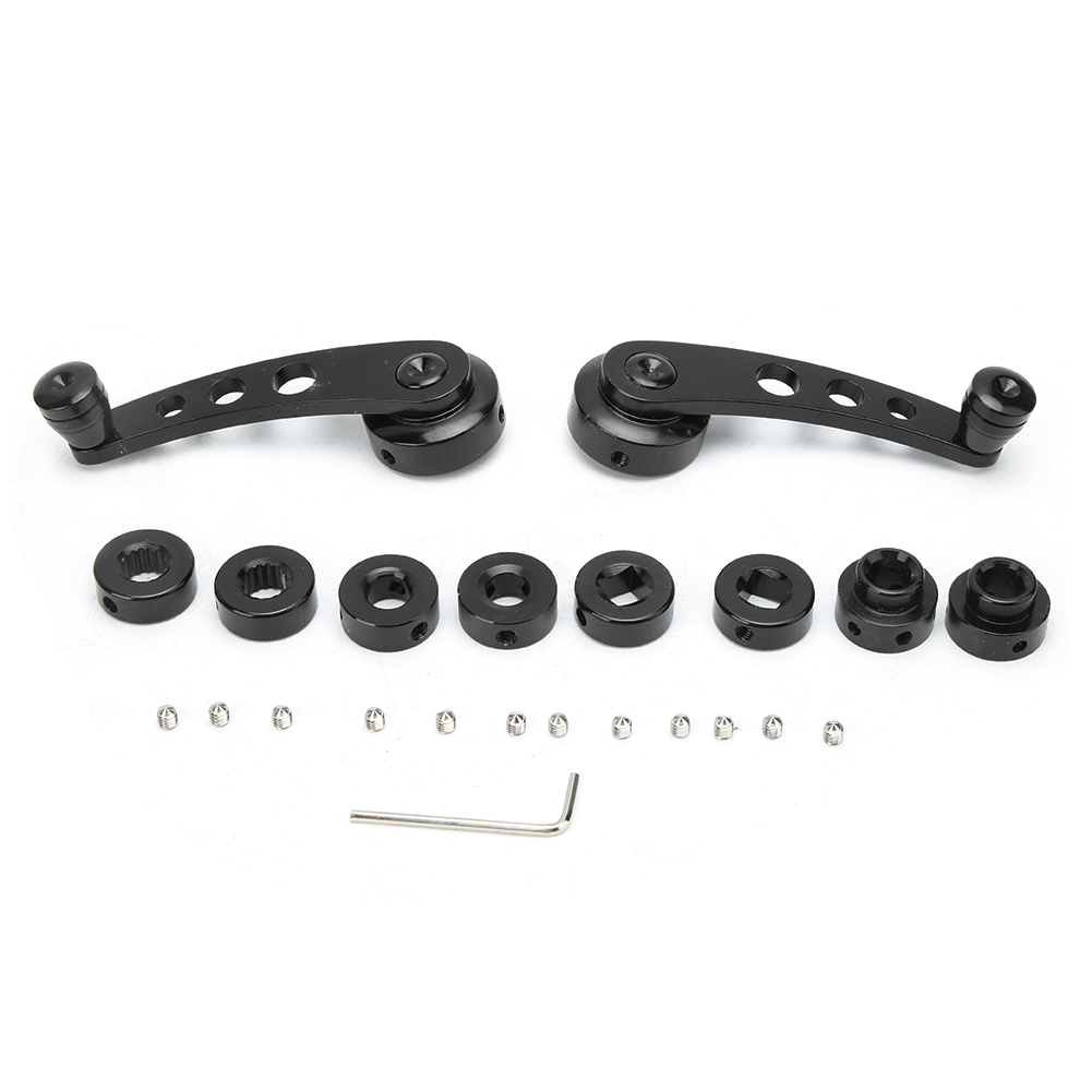3-zoll-fensterheberkurbel-set Aus Schwarzer Cnc-gefräster Aluminiumlegierung, Kompatibel Mit Chevy