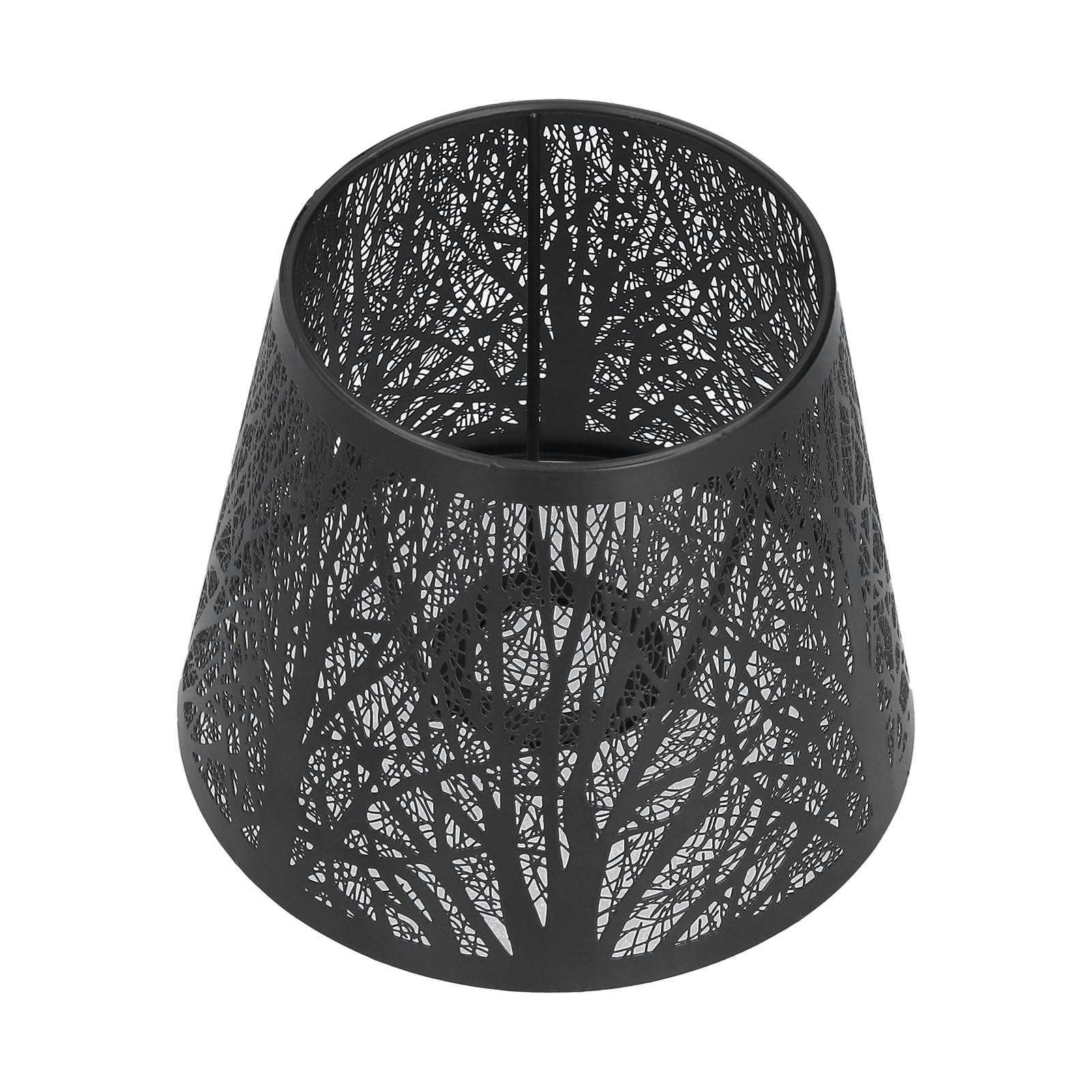 Lampenschirm Aus Schmiedeeisen In Form Eines Waldbaums, E27-fassung, Mini-lampenschirm Für Tisch-, Schlafzimmer- Oder Nachttischlampe, Schwarz