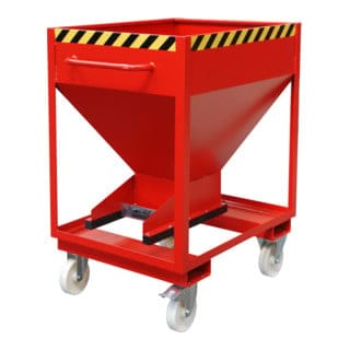 Bauer Silobehälter SRE-D 375, lackiert, Feuerrot