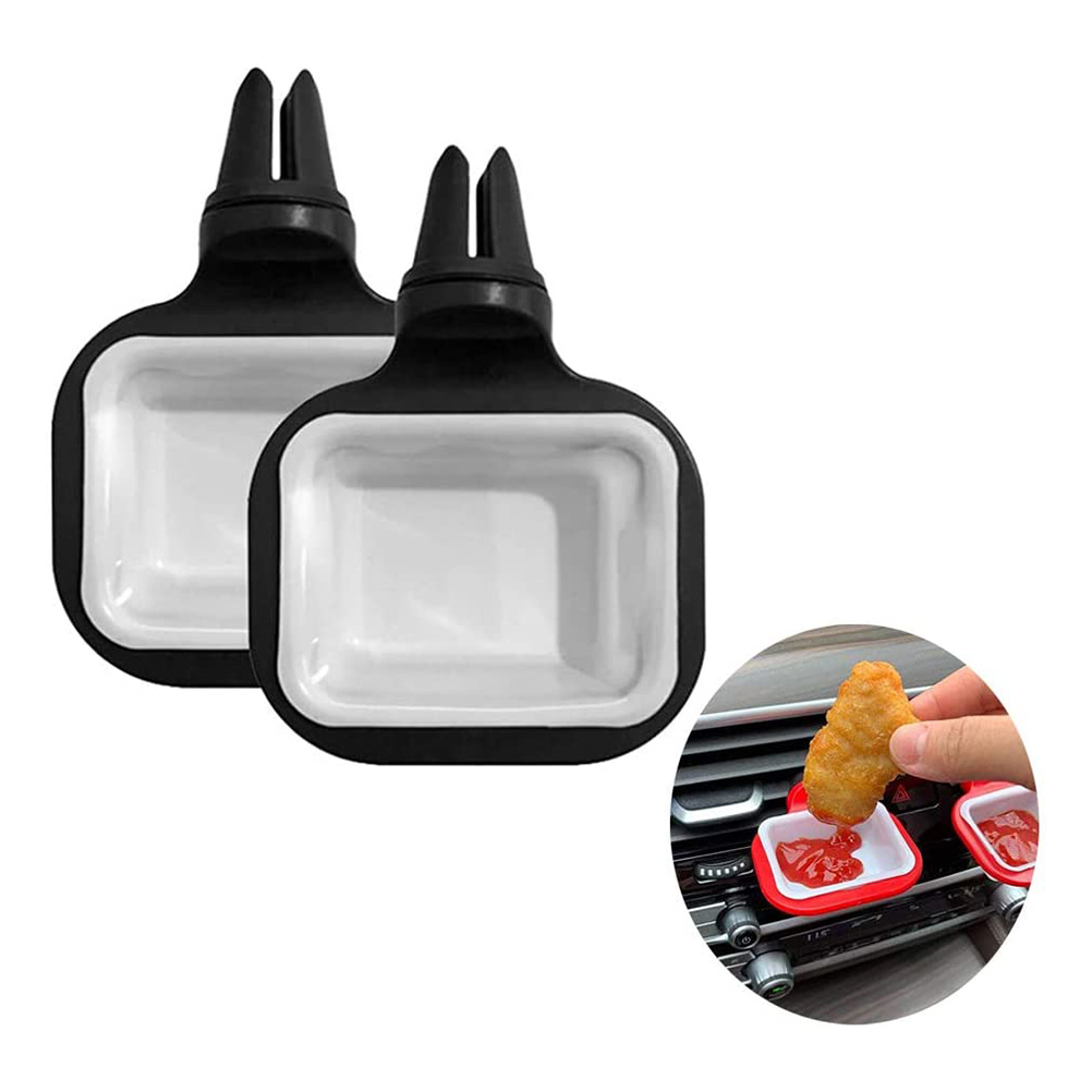 Set Mit 2 Auto-soßenhaltern, Soßenclips, Mini-ketchupbechern Für Soße
