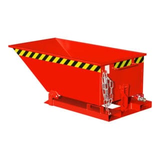 Bauer Späne-Kippmulde SKN 250, lackiert, Feuerrot